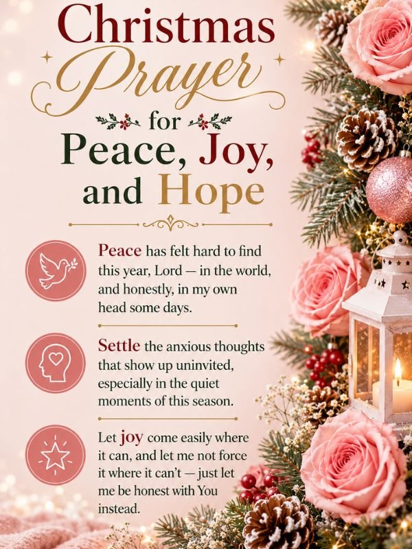 Christmas Prayer for Peace Joy and Hope