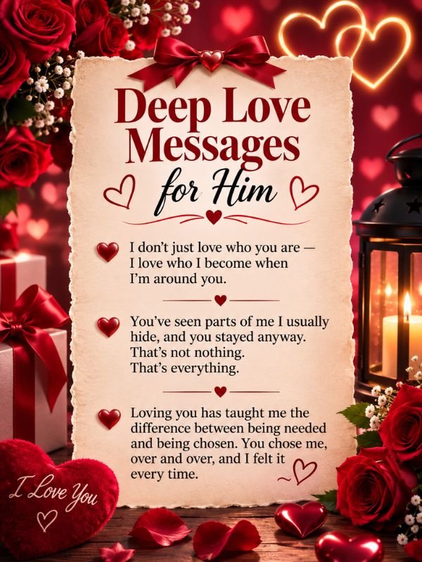 Deep Love Messages for Him