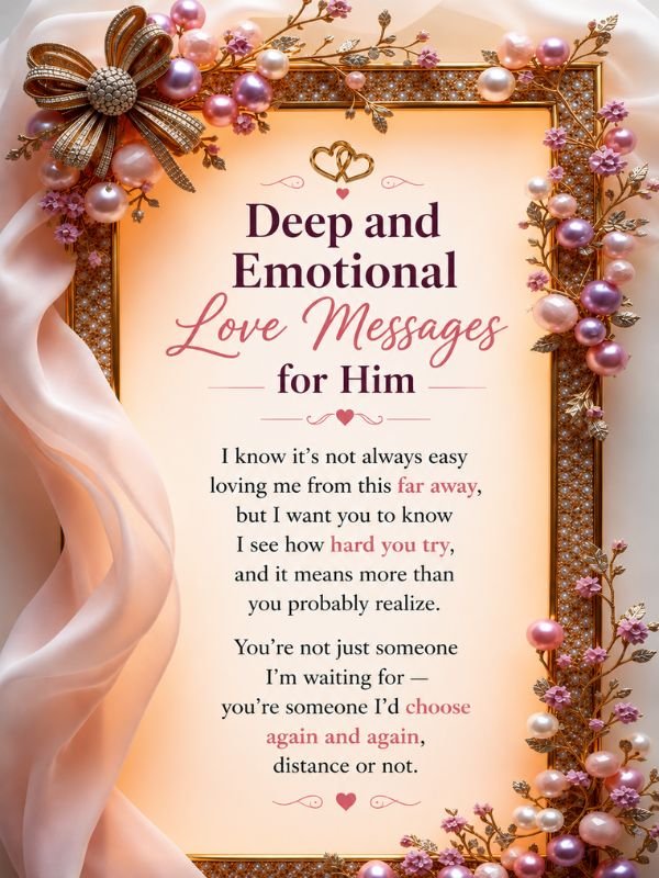 Deep and Emotional Love Messages for Him
