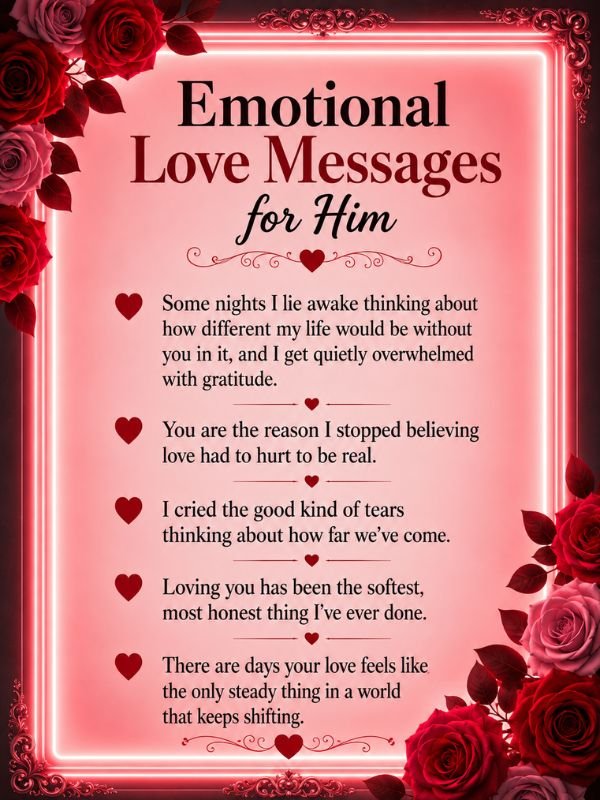 Emotional Love Messages for Him