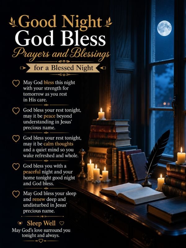 Good Night God Bless Prayers and Blessings for a Blessed Night