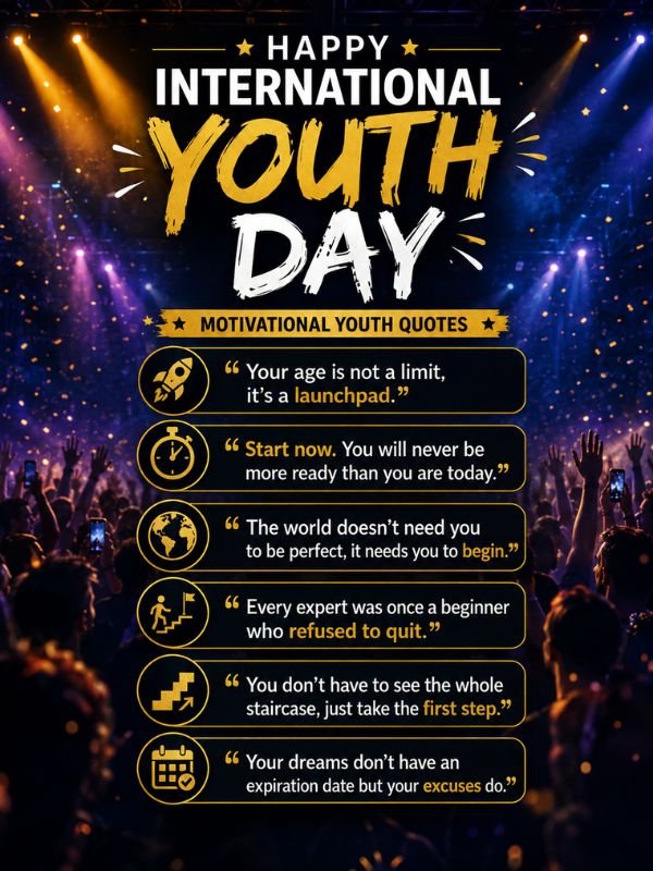 Happy International Youth Day motivational youth quotes