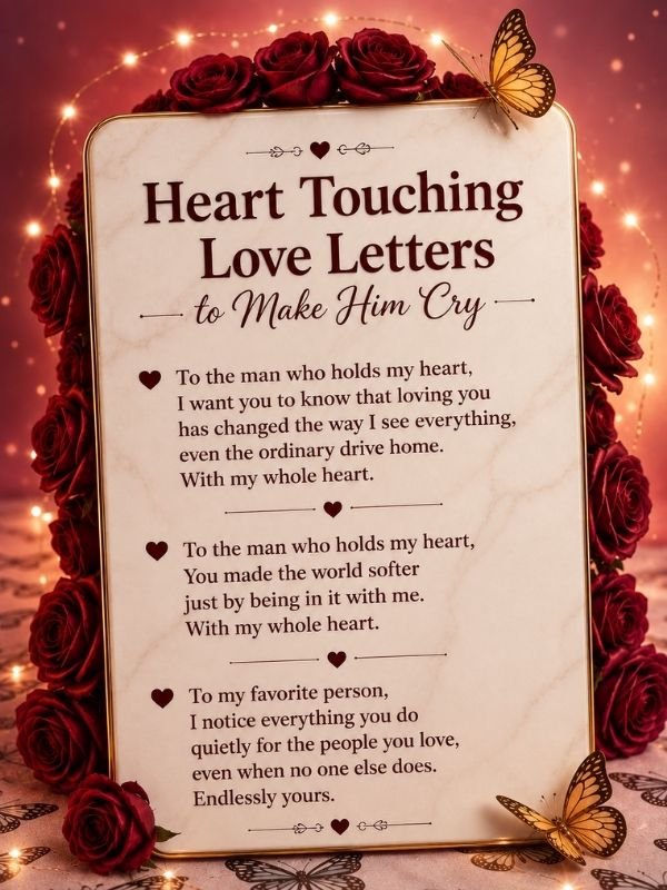 Heart Touching Love Letters to Make Him Cry