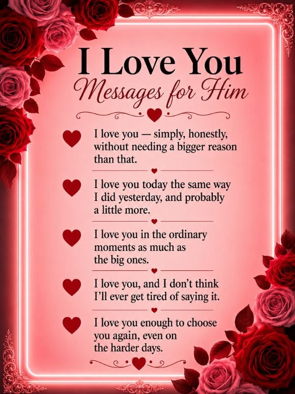 I Love You Messages for Him