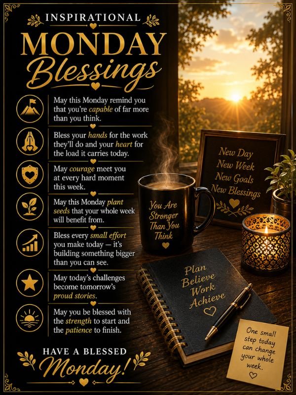 Inspirational Monday Blessings