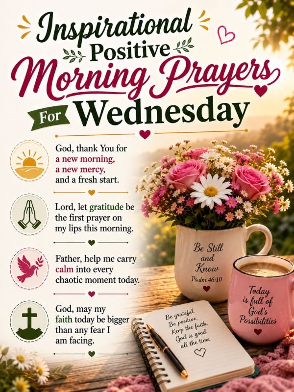 Inspirational Positive Morning Prayers For Wednesday