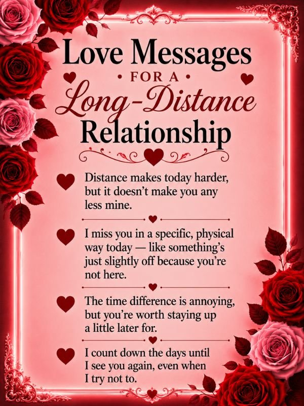 Love Messages for a Long-Distance Relationship