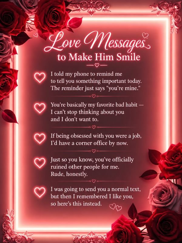 Love Messages to Make Him Smile