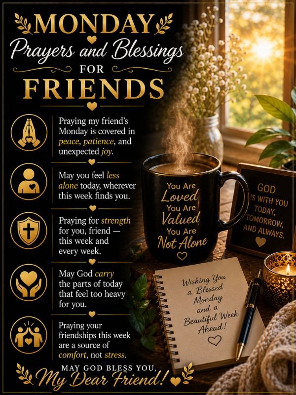 Monday Prayers and Blessings for Friends