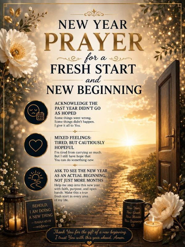 New Year Prayer for a Fresh Start and New Beginning