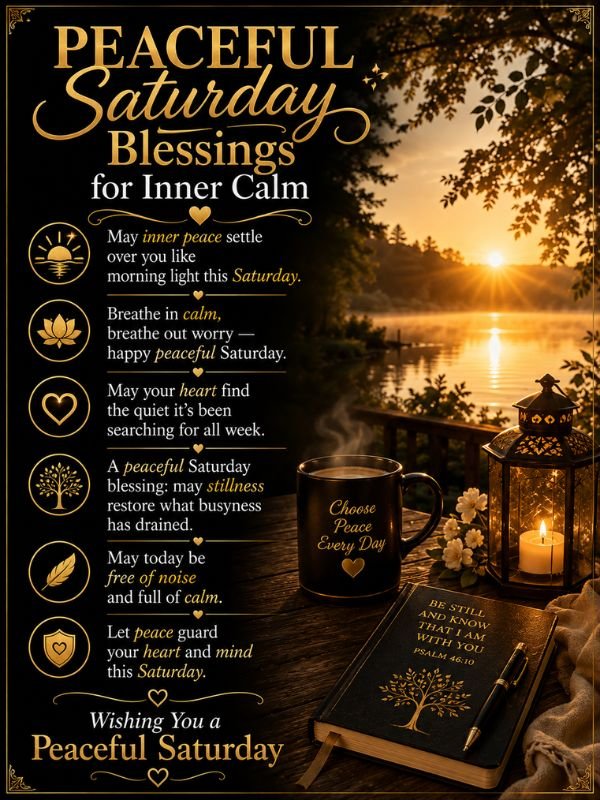 Peaceful Saturday Blessings for Inner Calm