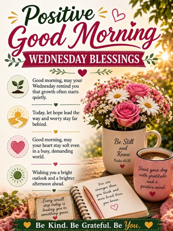 Positive Good Morning Wednesday Blessings