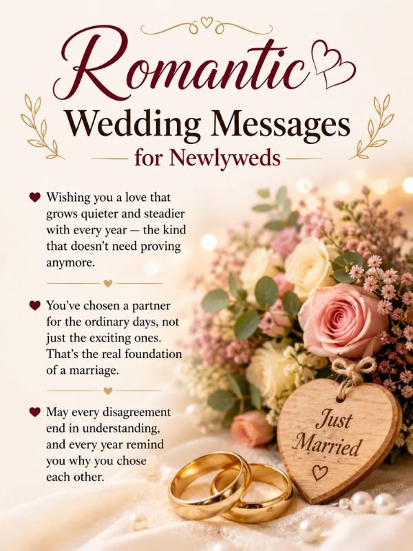 Romantic Wedding Messages for Newlyweds