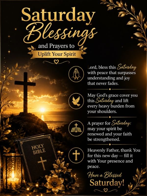 Saturday Blessings and Prayers to Uplift Your Spirit