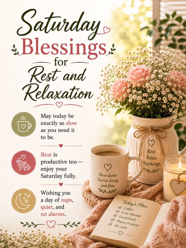 Saturday Blessings for Rest and Relaxation