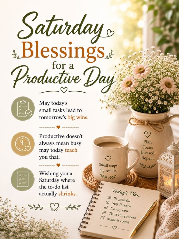 Saturday Blessings for a Productive Day