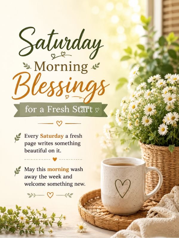 Saturday Morning Blessings for a Fresh Start