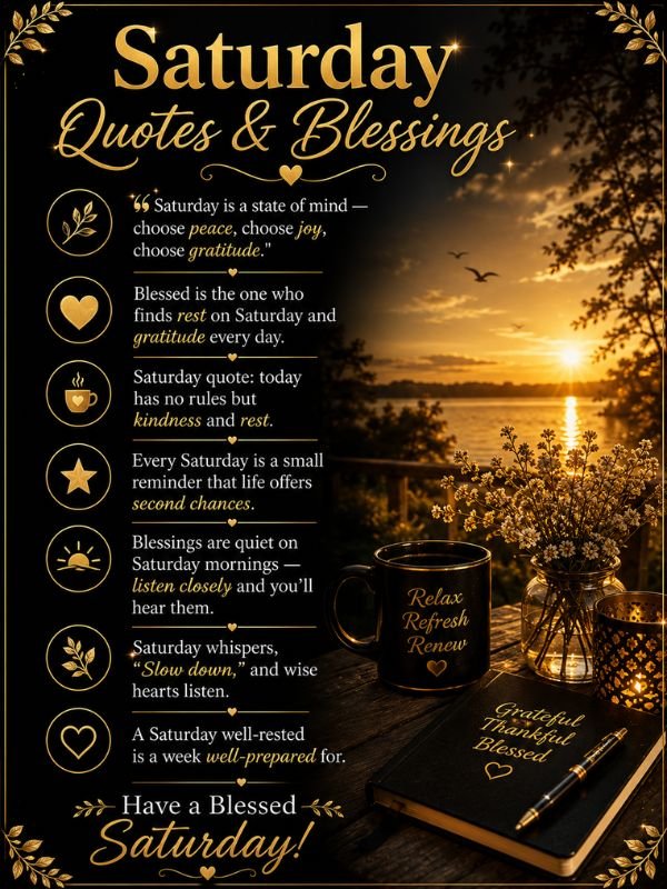 Saturday Quotes & Blessings