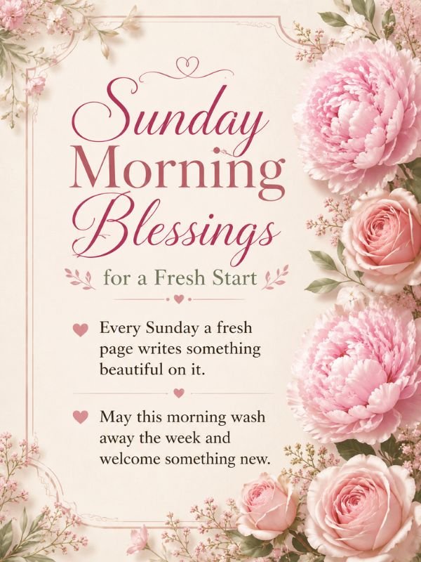 Saturday morning Blessings for a fresh start
