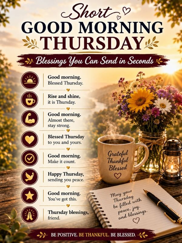 Short Good Morning Thursday Blessings