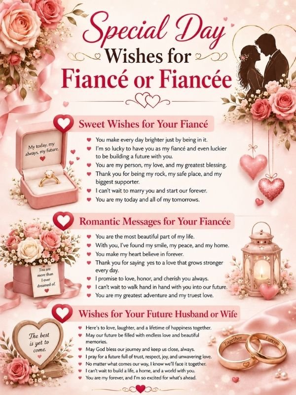 Special Day Wishes for Your Fiance or Fiancee