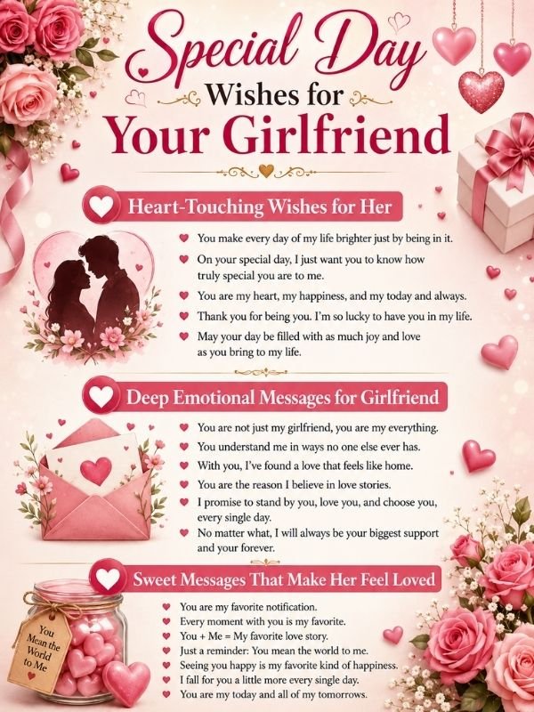 Special Day Wishes for Your Girlfriend