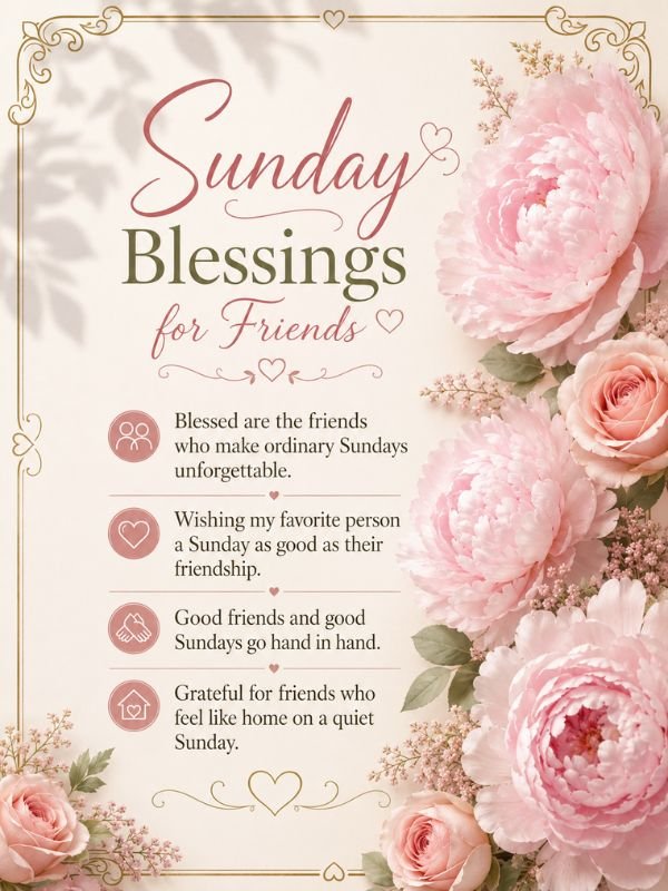 Sunday Blessings for Friends
