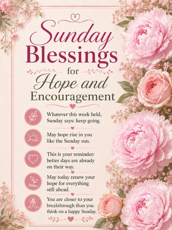 Sunday Blessings for Hope and Encouragement