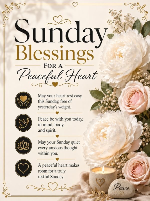 Sunday Blessings for a Peaceful Heart