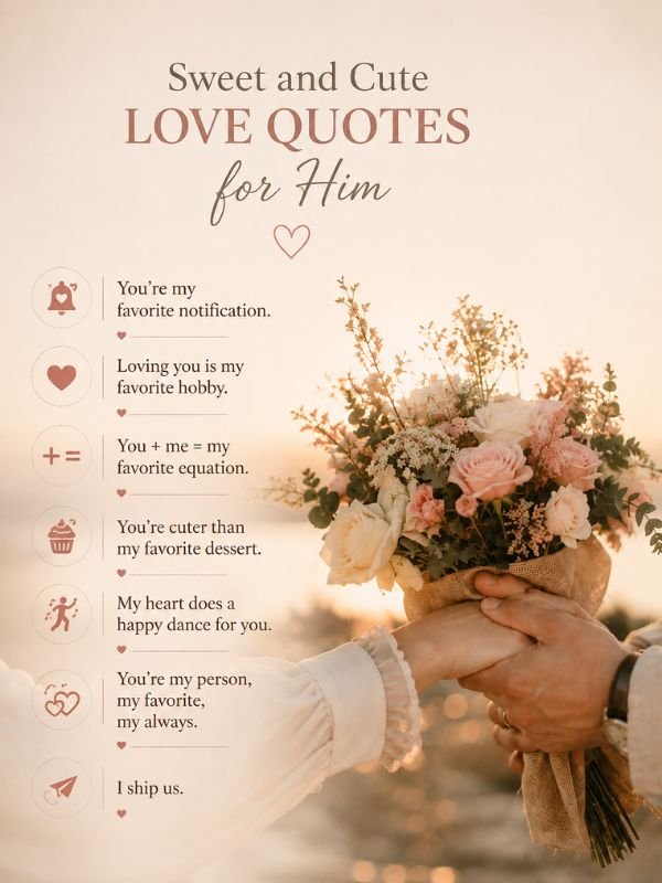 Sweet and Cute Love Quotes for Him