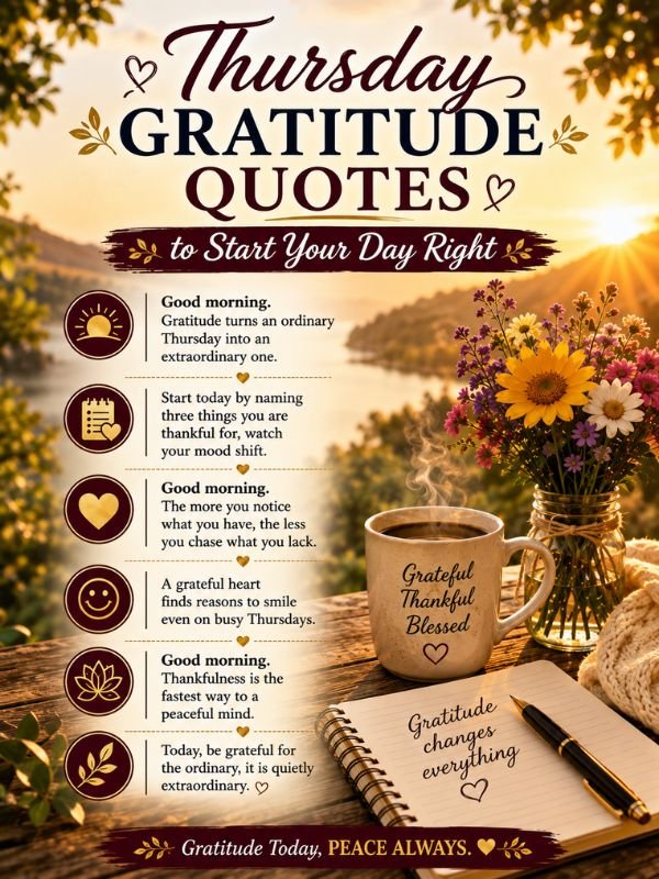 Thursday Gratitude Quotes to Start Your Day Right