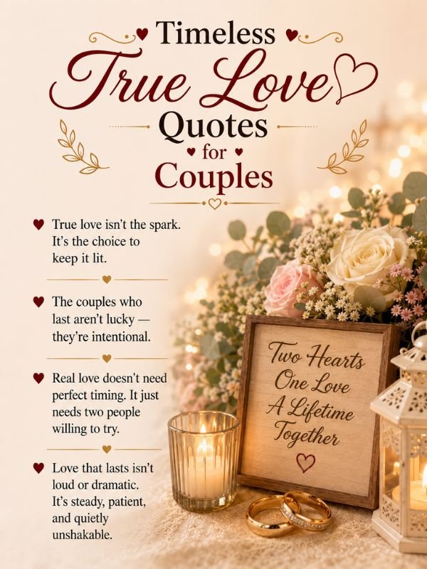 Timeless True Love Quotes for Couples