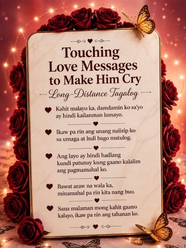Touching Love Messages to Make Him Cry Long Distance Tagalog