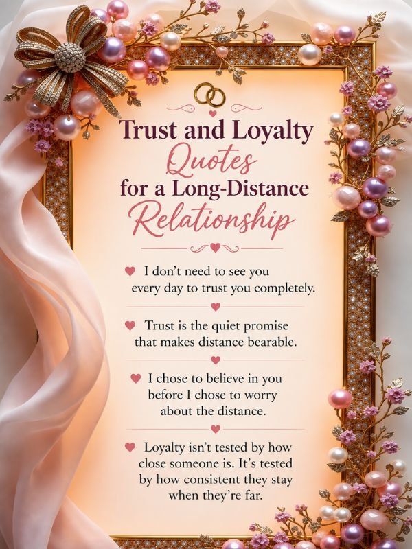 Trust and Loyalty Quotes for a Long-Distance Relationship