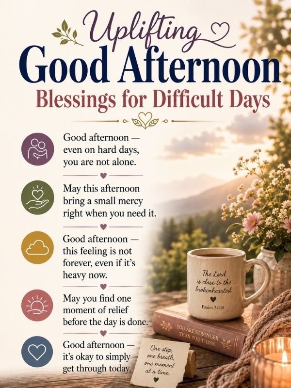 Uplifting Good Afternoon Blessings for Difficult Days