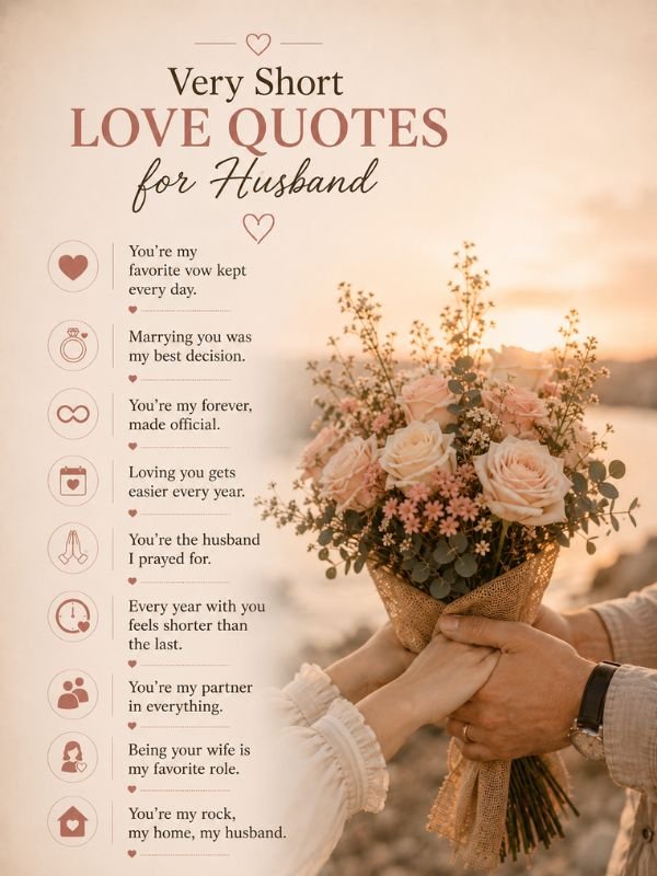 Very Short Love Quotes for Husband