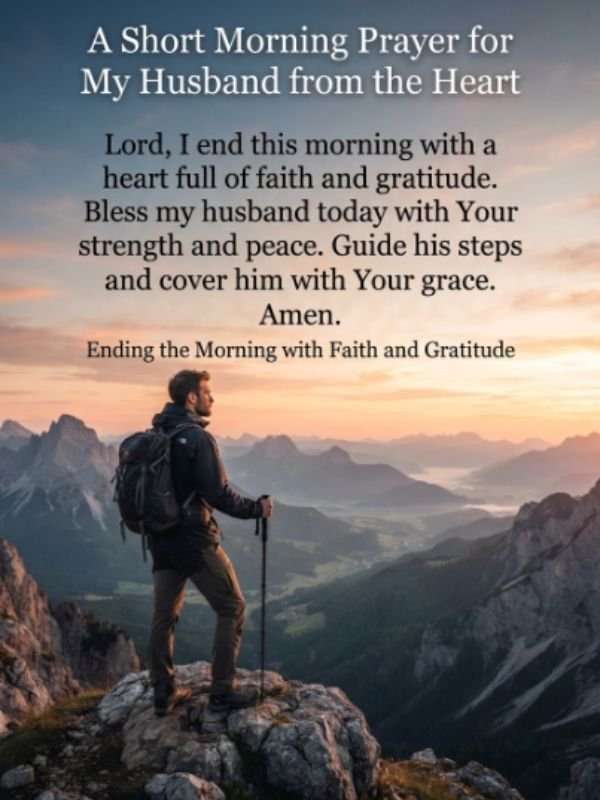 A Short Morning Prayer for My Husband from the Heart