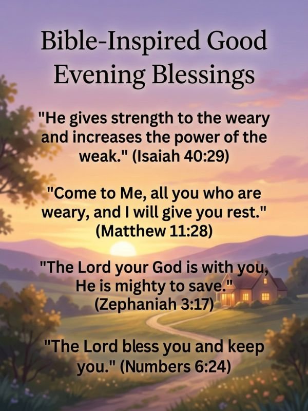 Bible-Inspired Good Evening Blessings