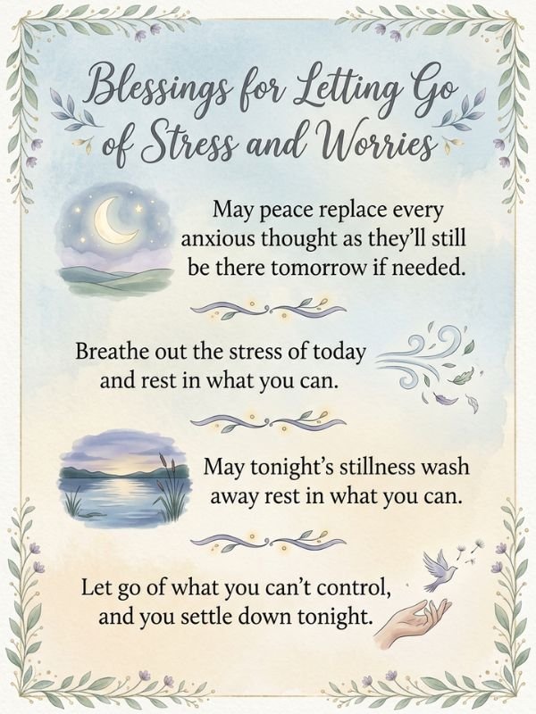 Blessings for Letting Go of Stress and Worries