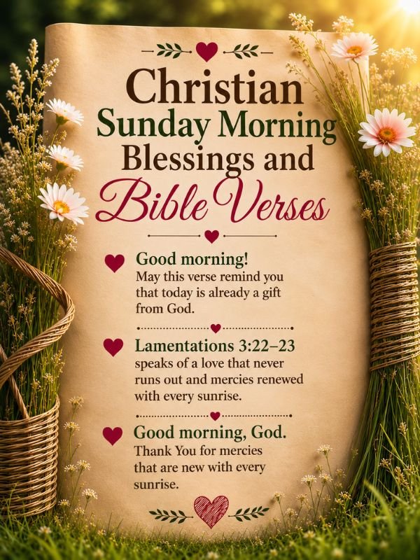 Christian Sunday Morning Blessings and Bible Verses