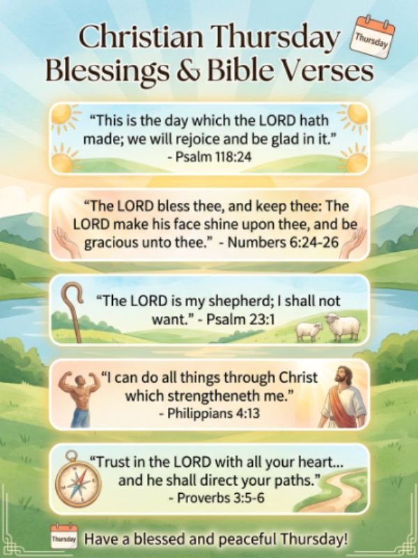 Christian Thursday Blessings & Bible Verses