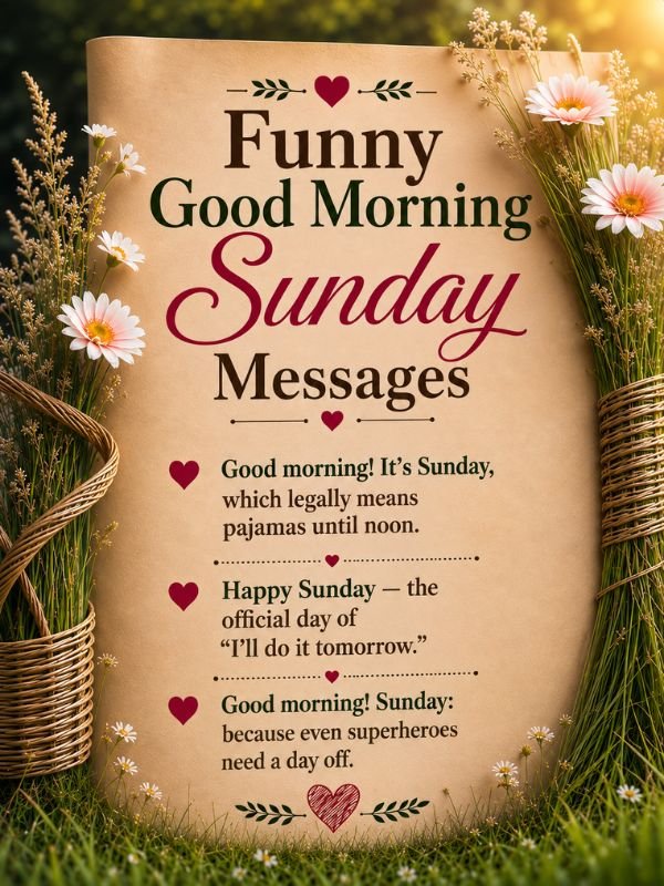 Funny Good Morning Sunday Messages