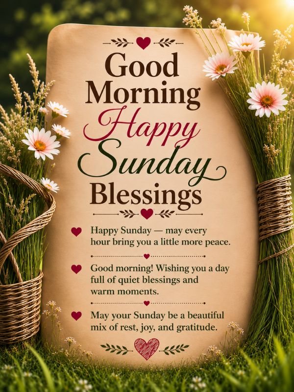 Good Morning Happy Sunday Blessings