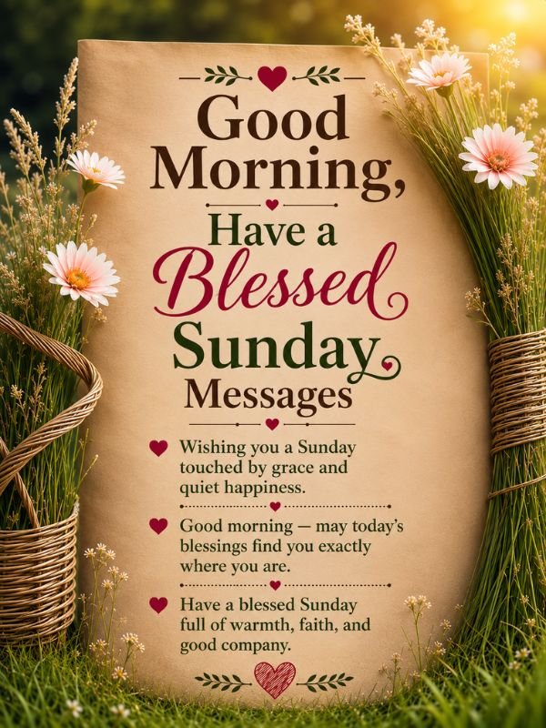 Good Morning, Have a Blessed Sunday Messages