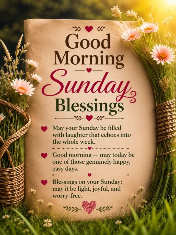 Good Morning Sunday Blessings for a Happy Day