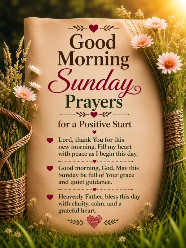 Good Morning Sunday Prayers for a Positive Start