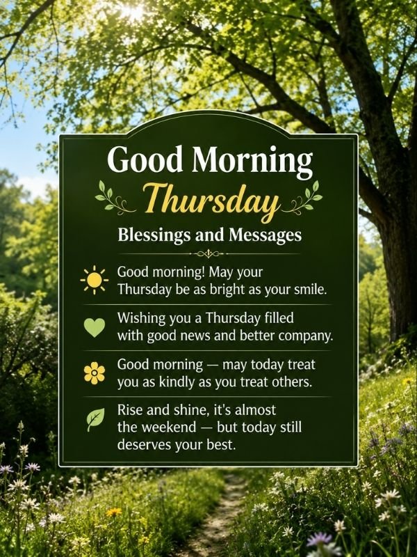 Good Morning Thursday Blessings and Messages