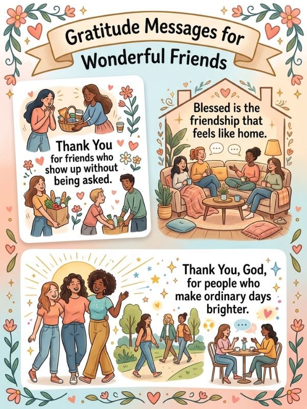 Gratitude Messages for Wonderful Friends