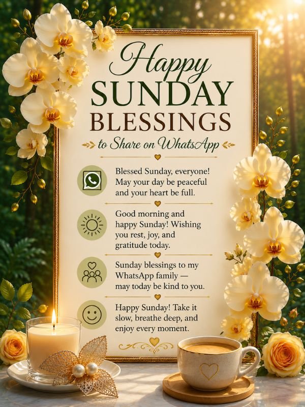 Happy Sunday Blessings to Share on WhatsApp