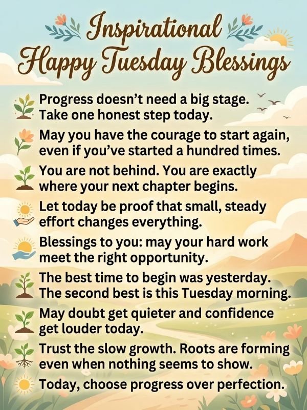 Inspirational Happy Tuesday Blessings